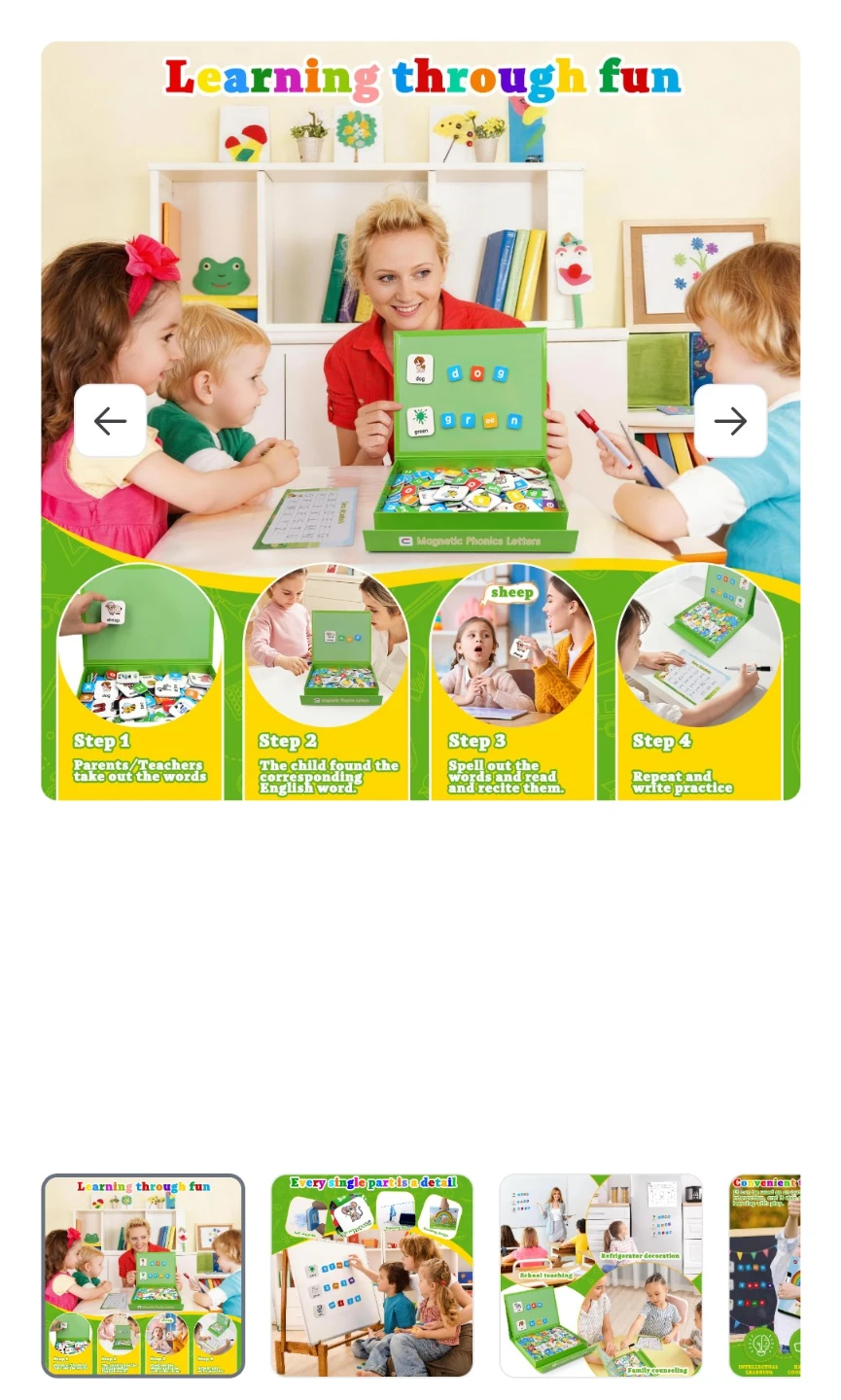 Phonics Word-Building Magnetic Letter Tiles - photo 2