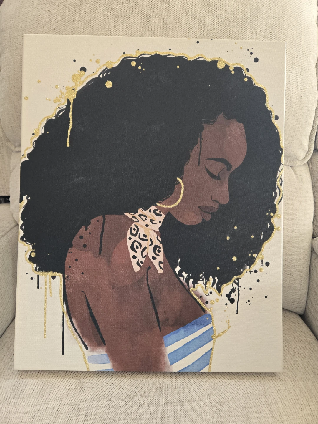 Abstract Woman Portrait Canvas Wall Art