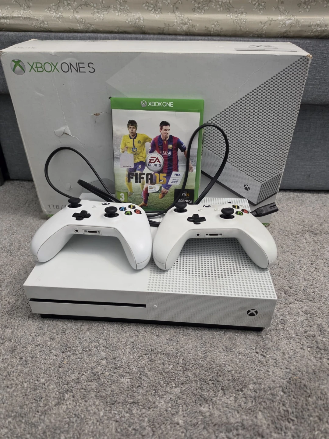 Xbox One S 1TB Console with FIFA 15 and Two Controllers