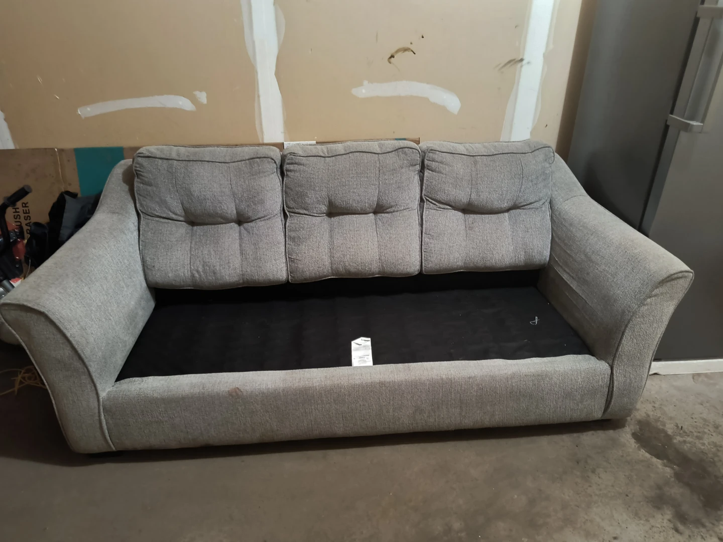 Light Grey Three-Seater Sofa - photo 2