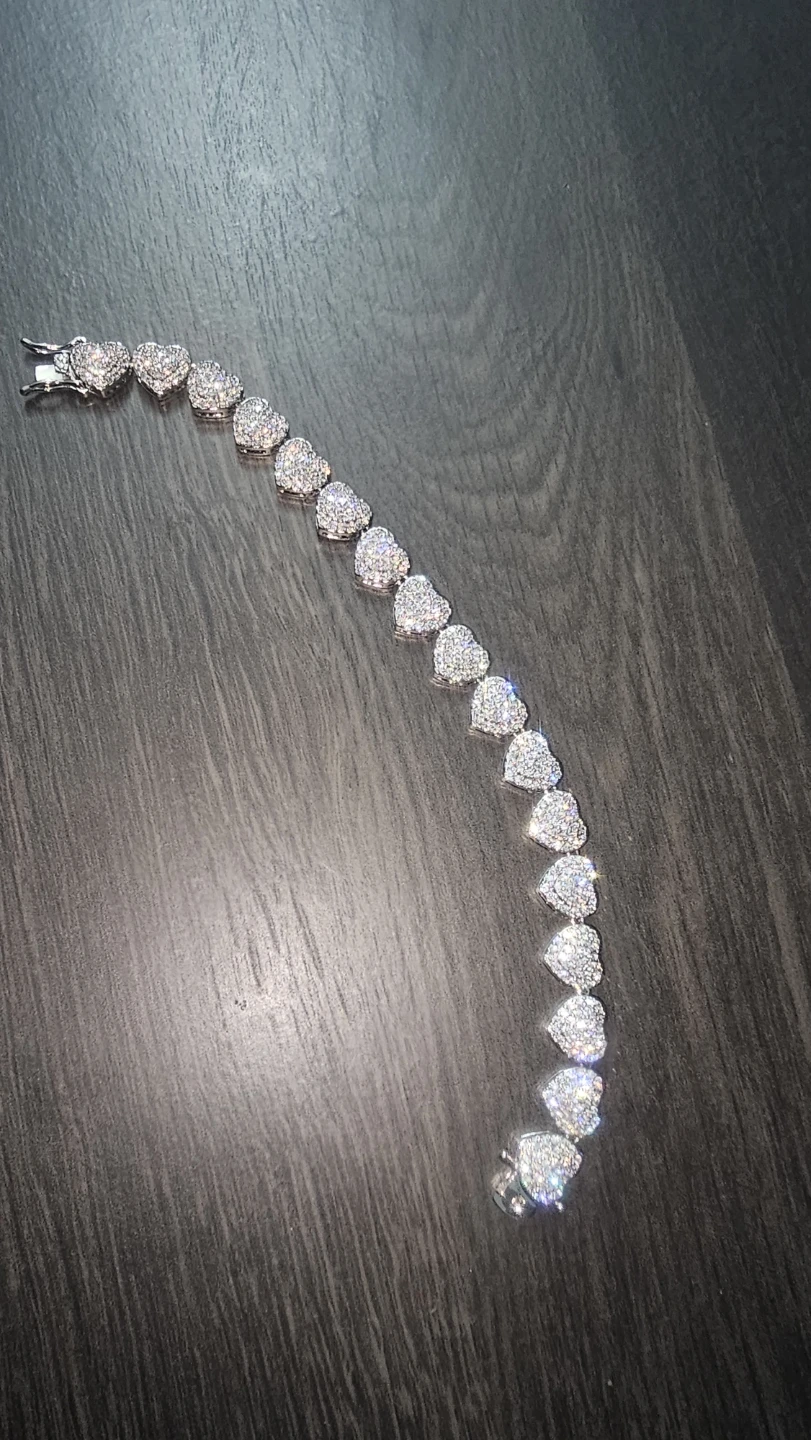 Heart iced out  Bracelet