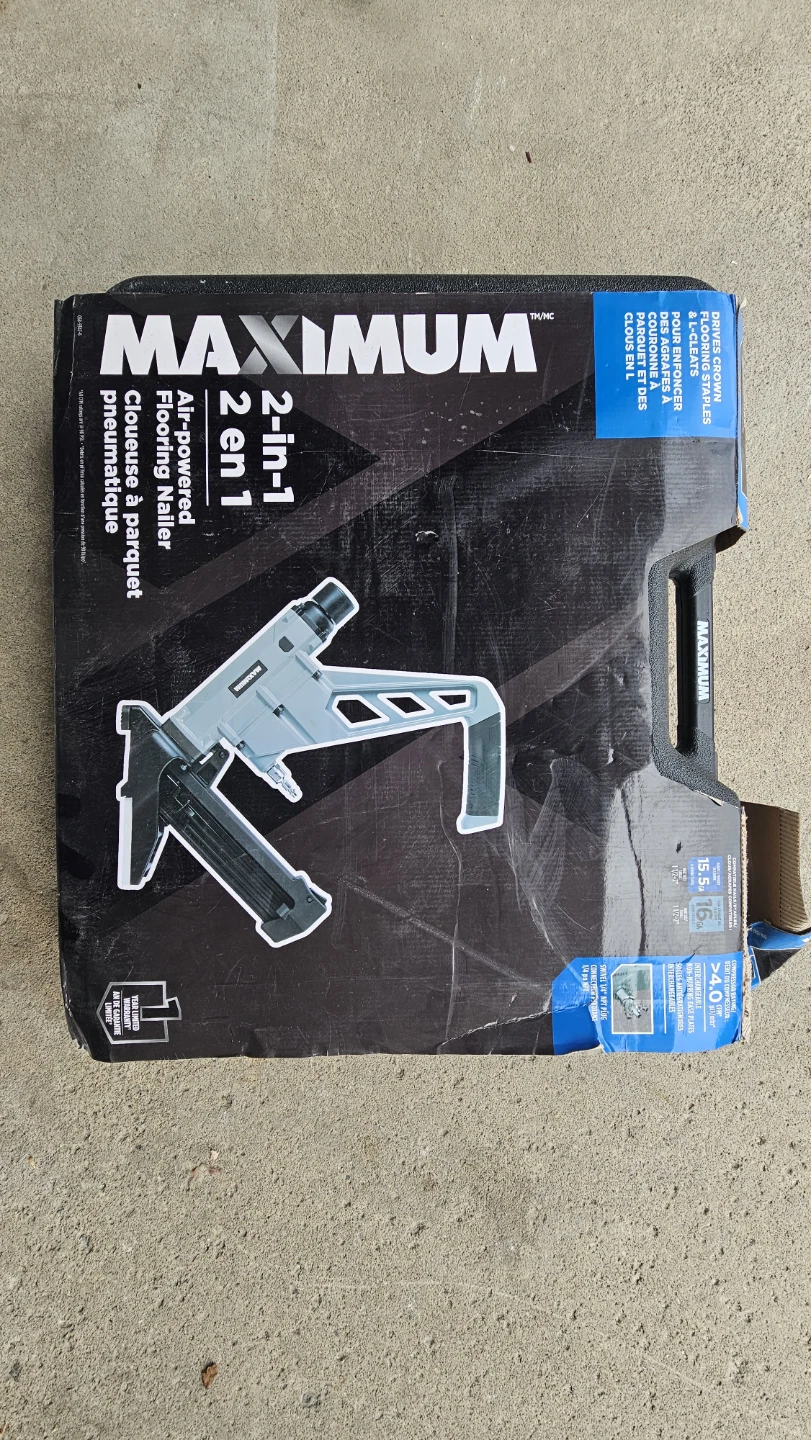 Maximum 2-in-1 Air-Powered Flooring Nailer