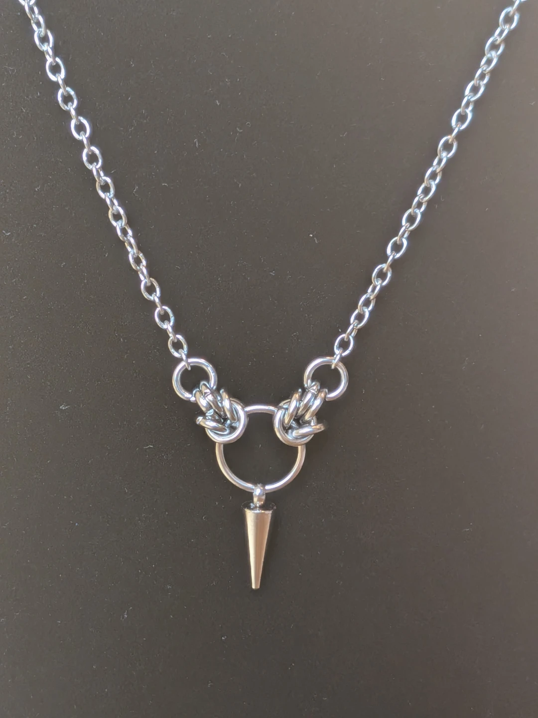 Minimalist Byzantine Spike Pendant Necklace