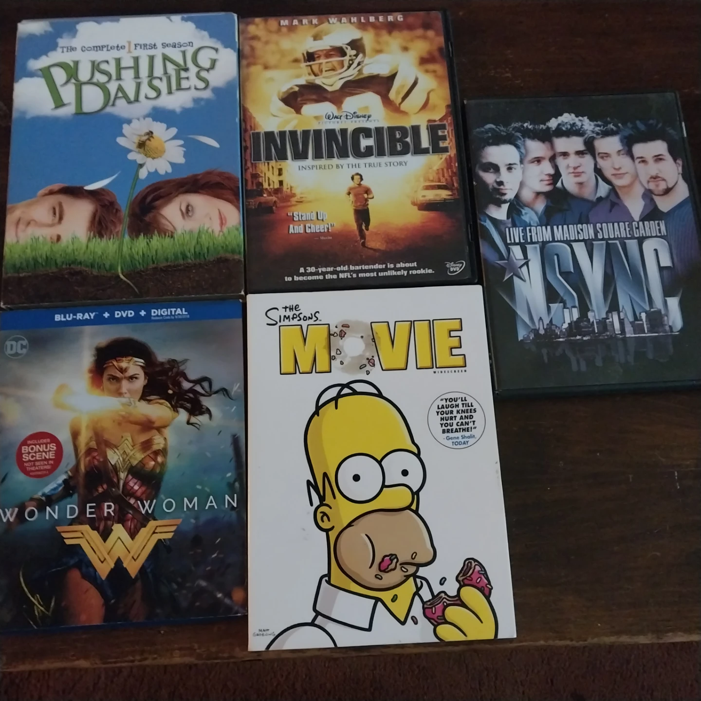 Set of 5 Assorted Movies and TV Shows