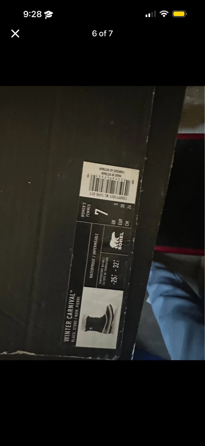 Sorel Winter Carnival Boots - Black - Size 7 - photo 2