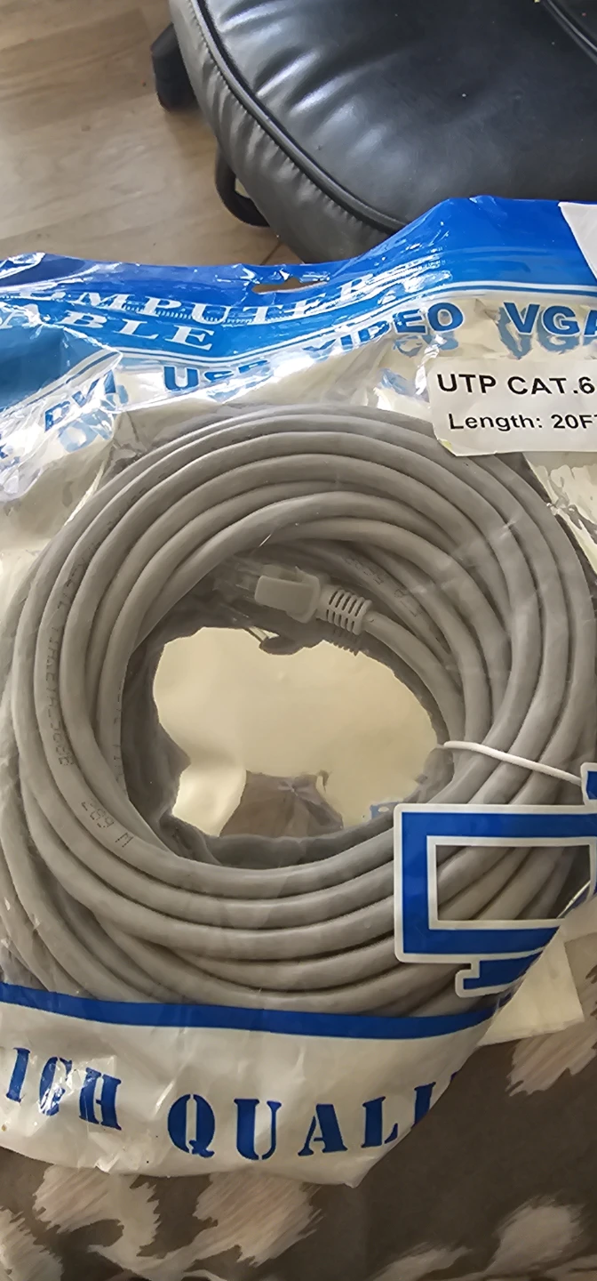 UTP CAT.6 Ethernet Cable 20ft
