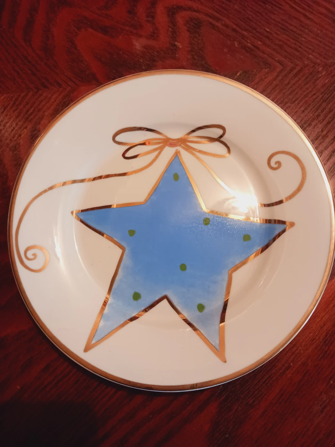 New !! Beautiful Holiday Season Blue Star Plate - photo 2