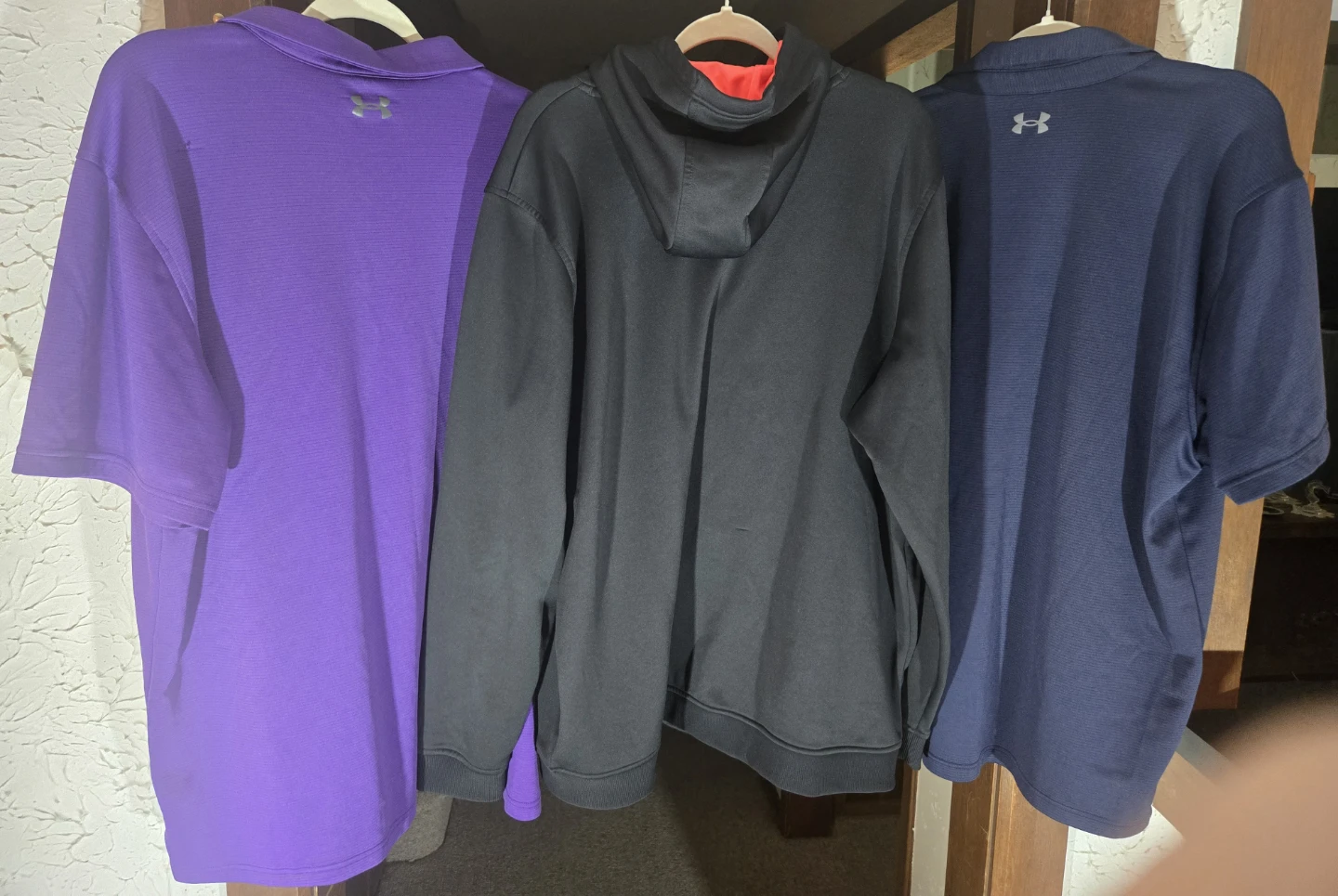 3XL Men's Under Armour. 2 Polos & a COLDGEAR Hoodie. EUC. - photo 2