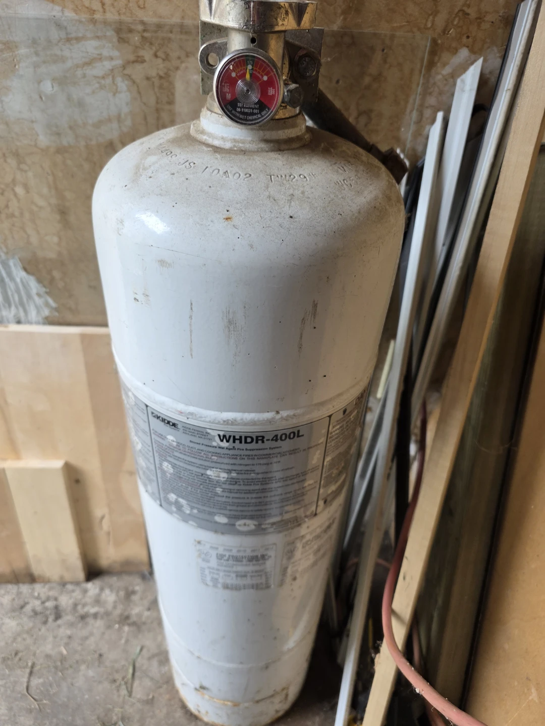 Kidde WHDR-400L Wet Agent Fire Suppression Cylinder