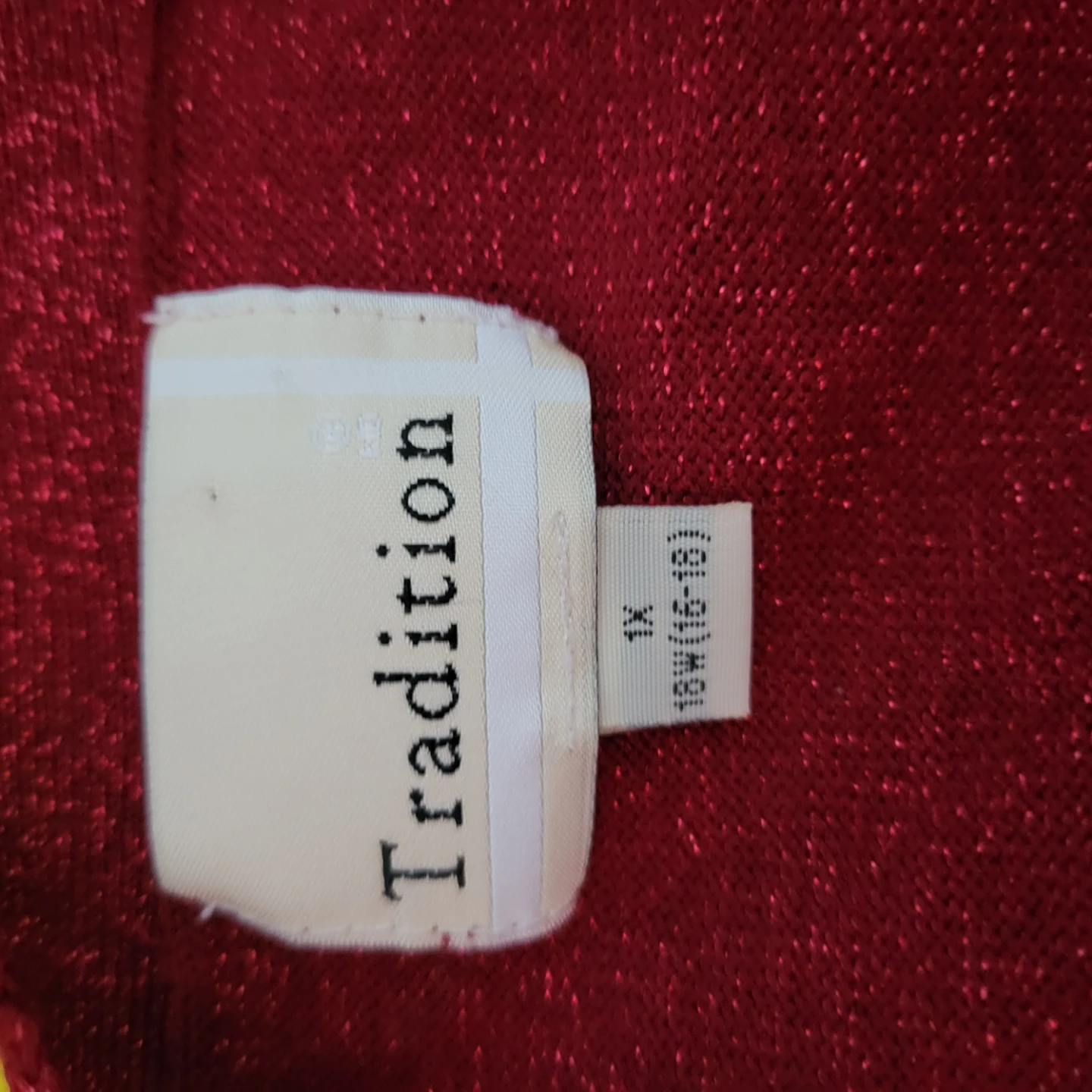 Tradition Red Metallic V-Neck Cardigan - photo 4