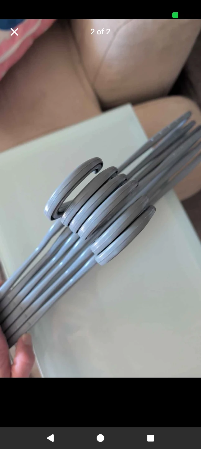 Set of 6 Grey Plastic Clothes Hangers