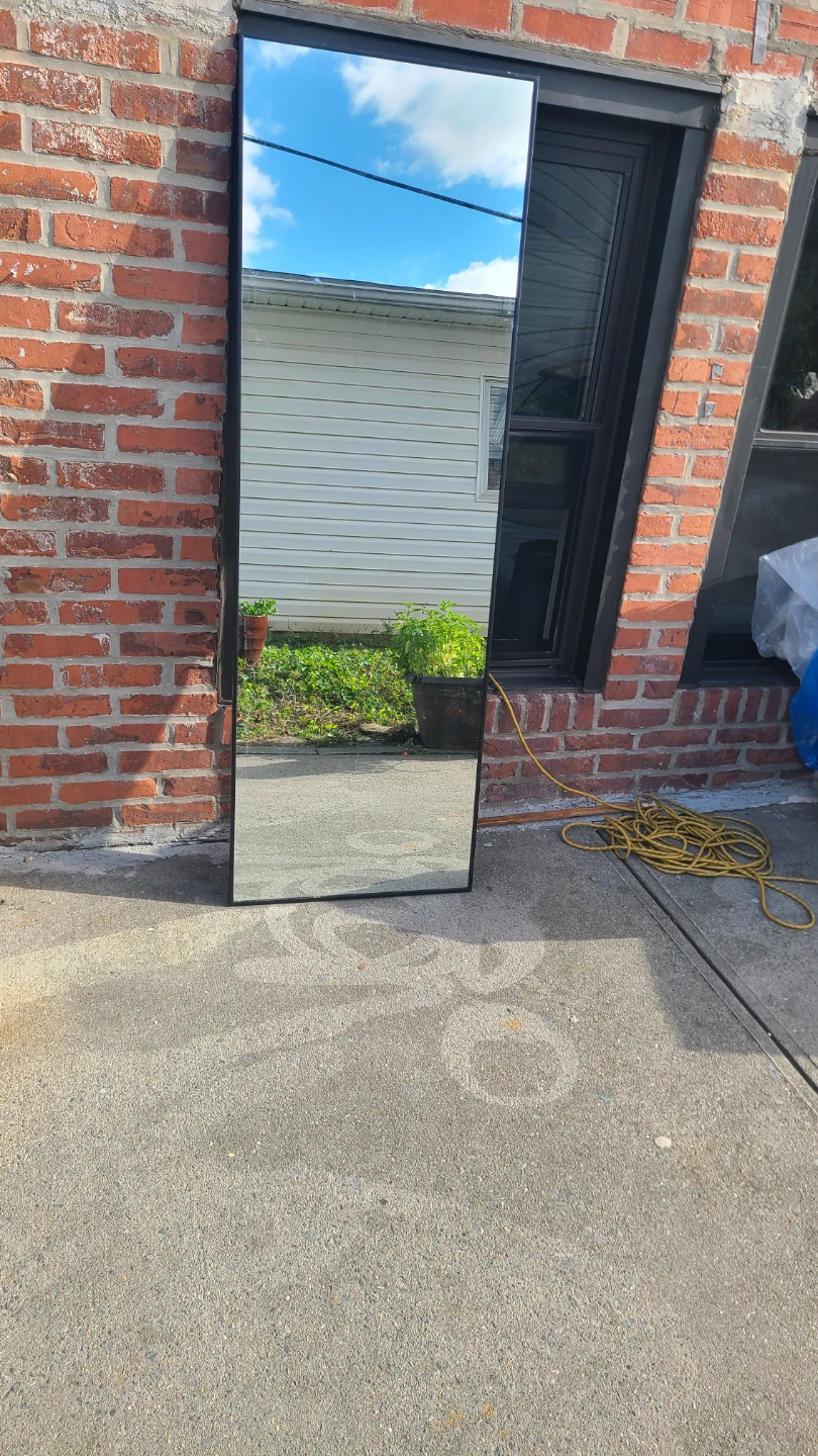Black Full-Length Standing Mirror