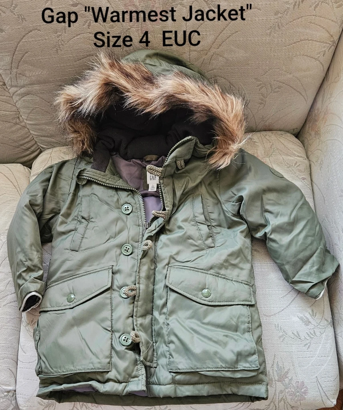 Kids Gap "Warmest Winter" Jacket Size 4