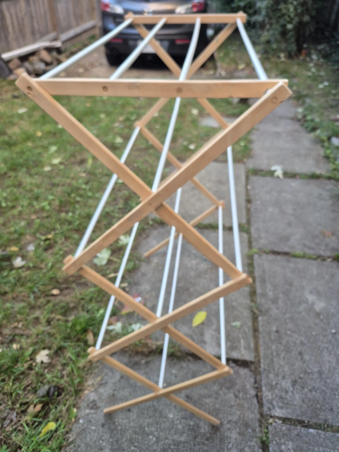Wooden Accordion Clothes Drying Rack - photo 3