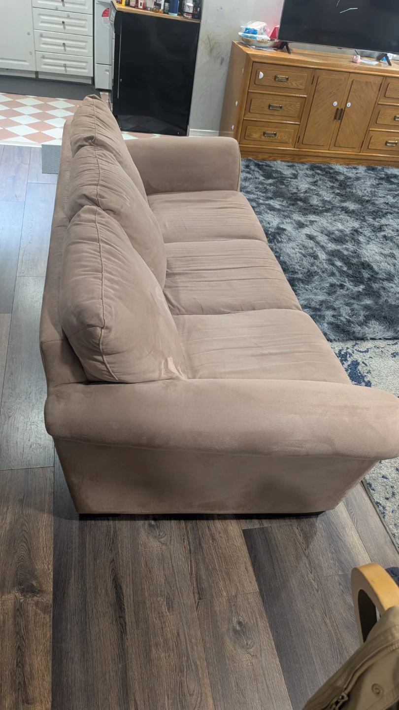 Natuzzi Suede Sofa - photo 5