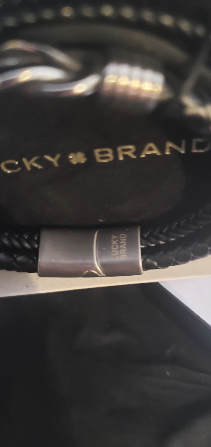 Lucky Brand Black Leather Braided Bracelet - photo 4