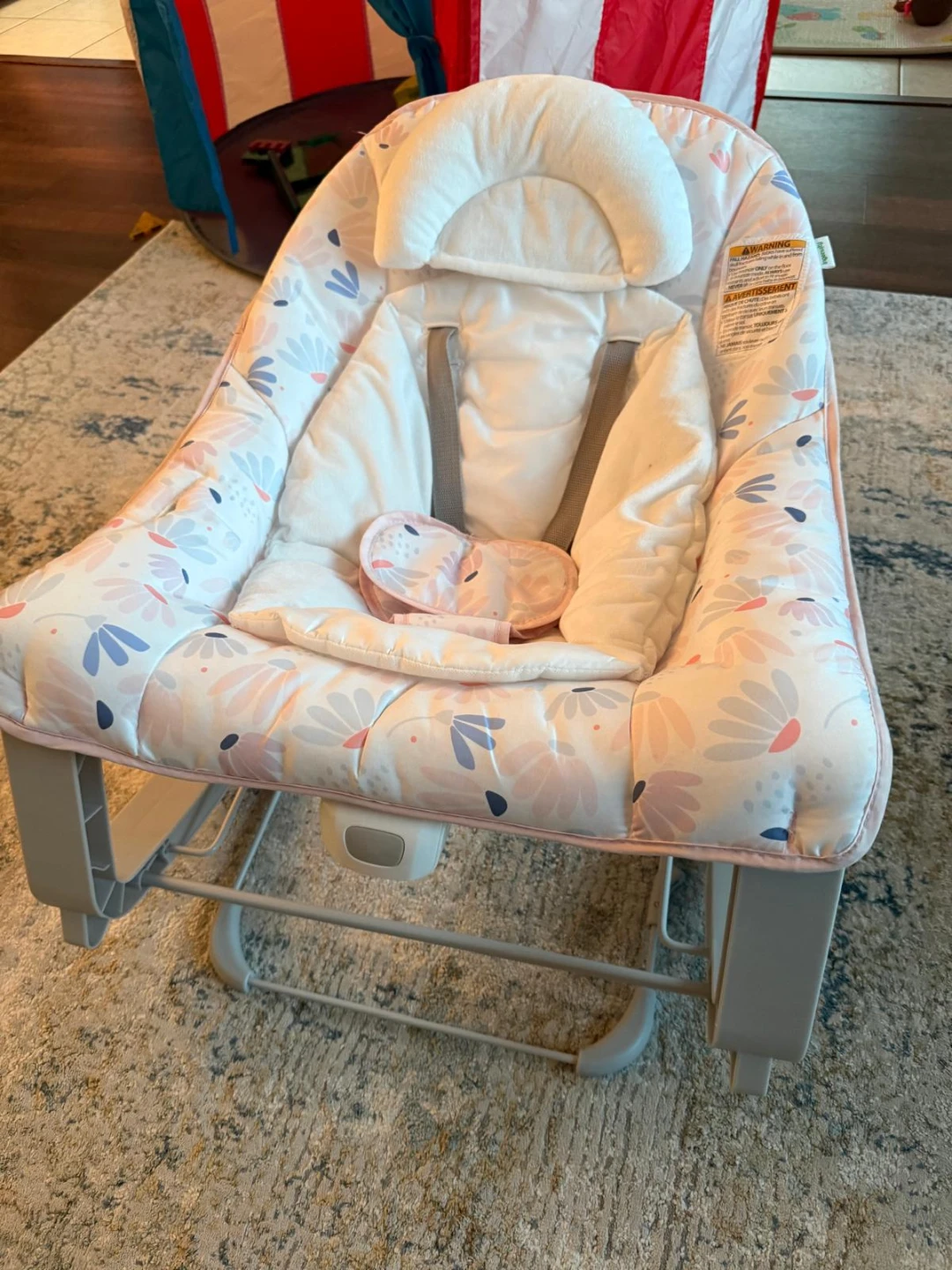 Pink Ingenuity baby vibrating bouncer and rocker (3 in 1)