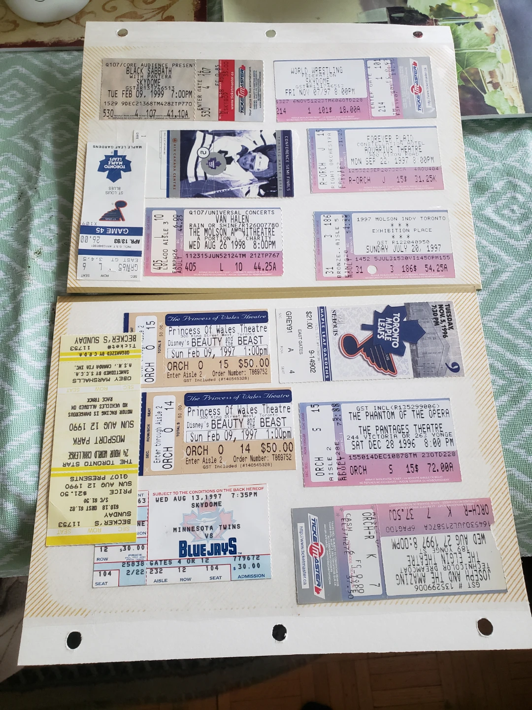 Vintage Toronto Event Ticket Collection