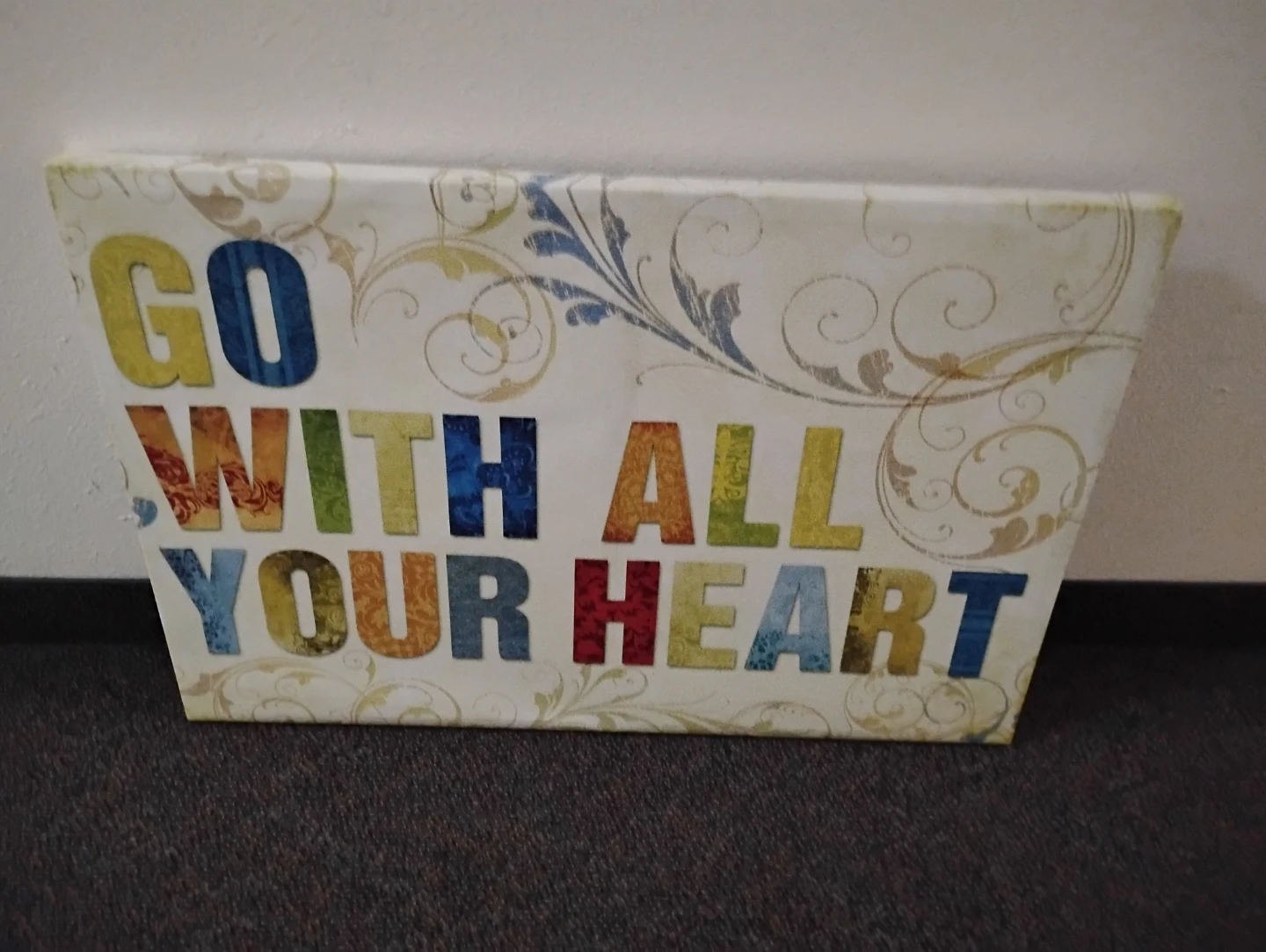Go With All Your Heart Decorative Wall Canvas