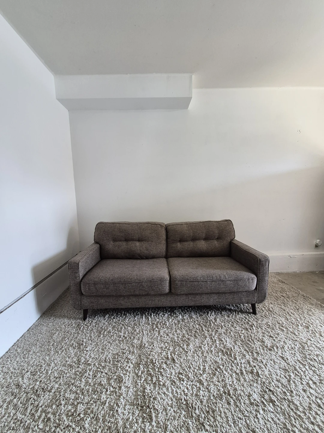 J&R Furniture Tweed 3 Seater Fabric Sofa Couch - photo 2