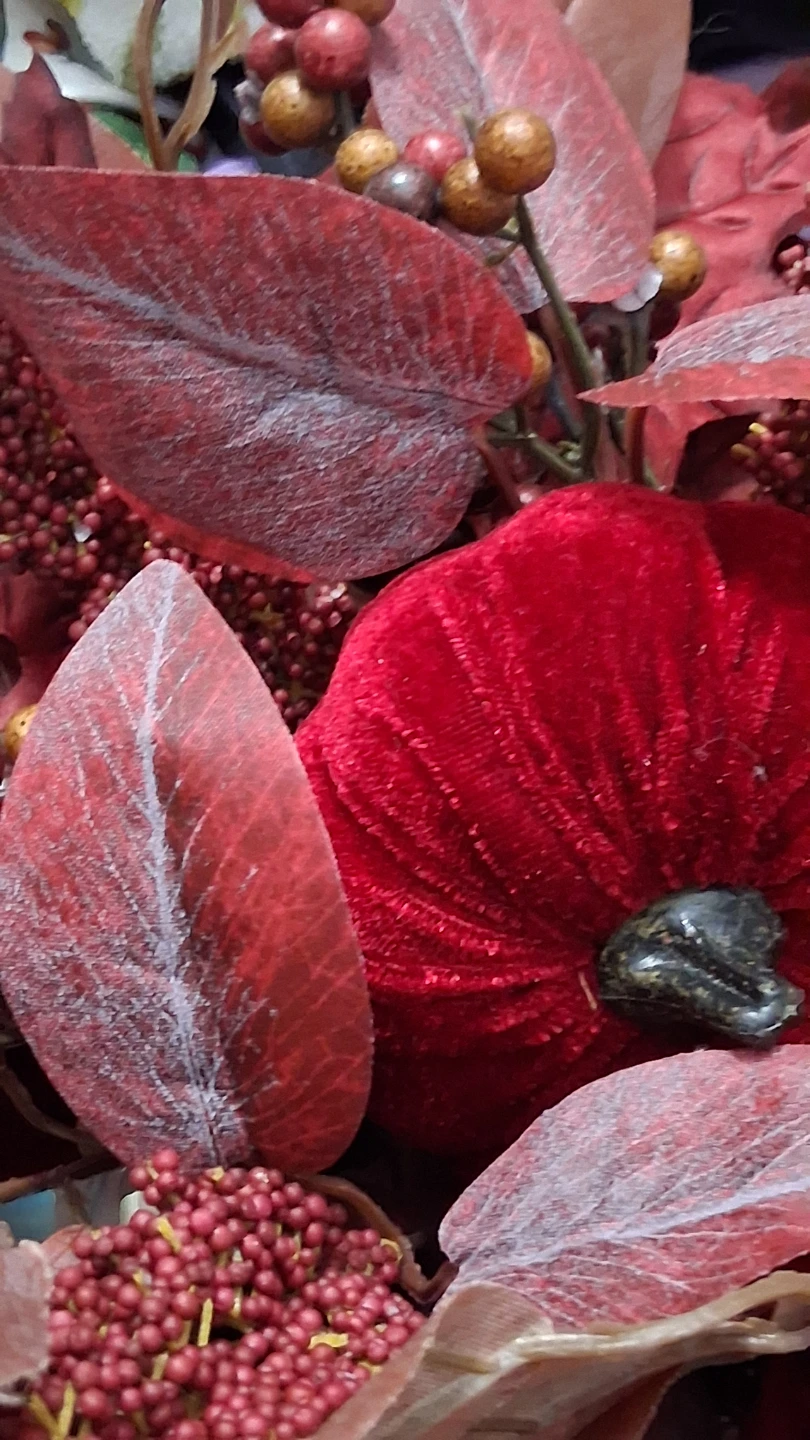 Fall Velvet Pumpkin Floral Arrangement - photo 3