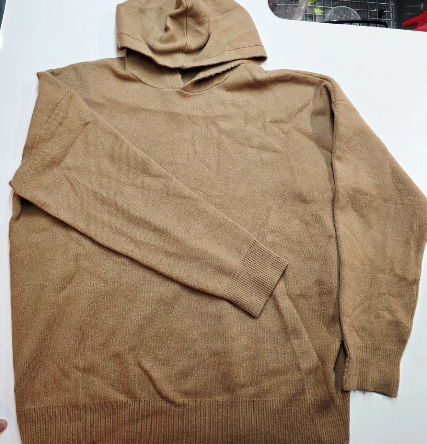 Tan Knit Hoodie