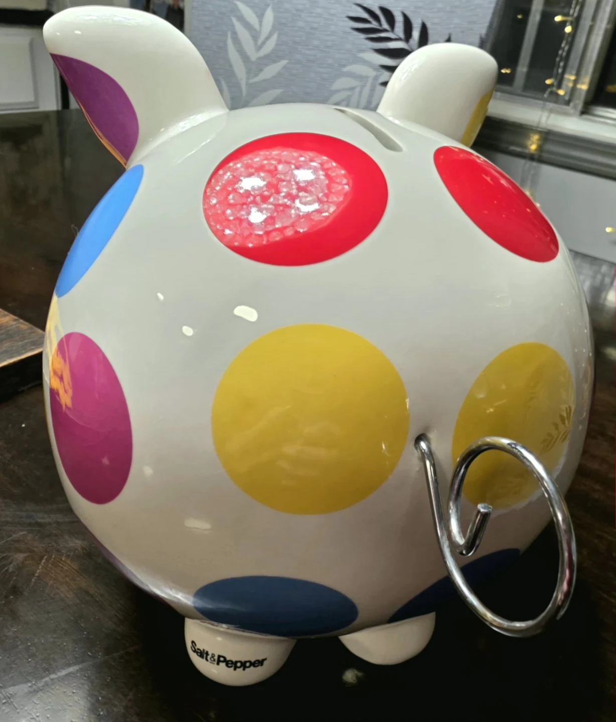 Salt & Pepper Polka Dot Piggy Bank - photo 5