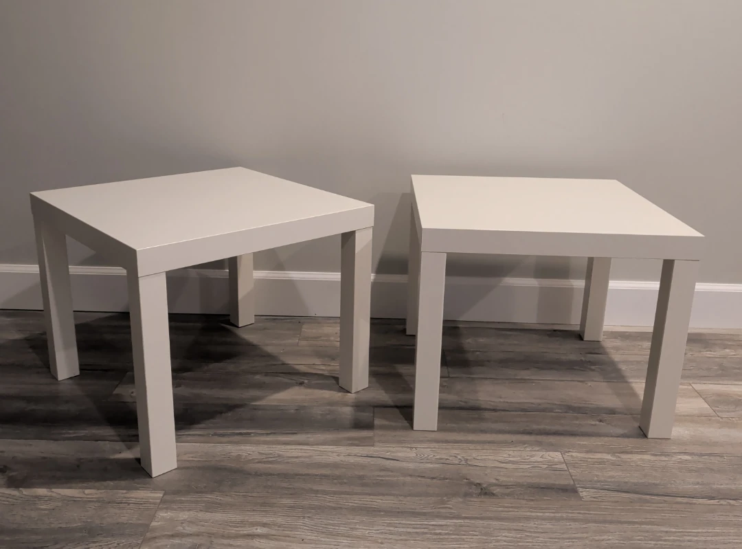 Set of 2 IKEA White Coffee Tables (Matching Pair)