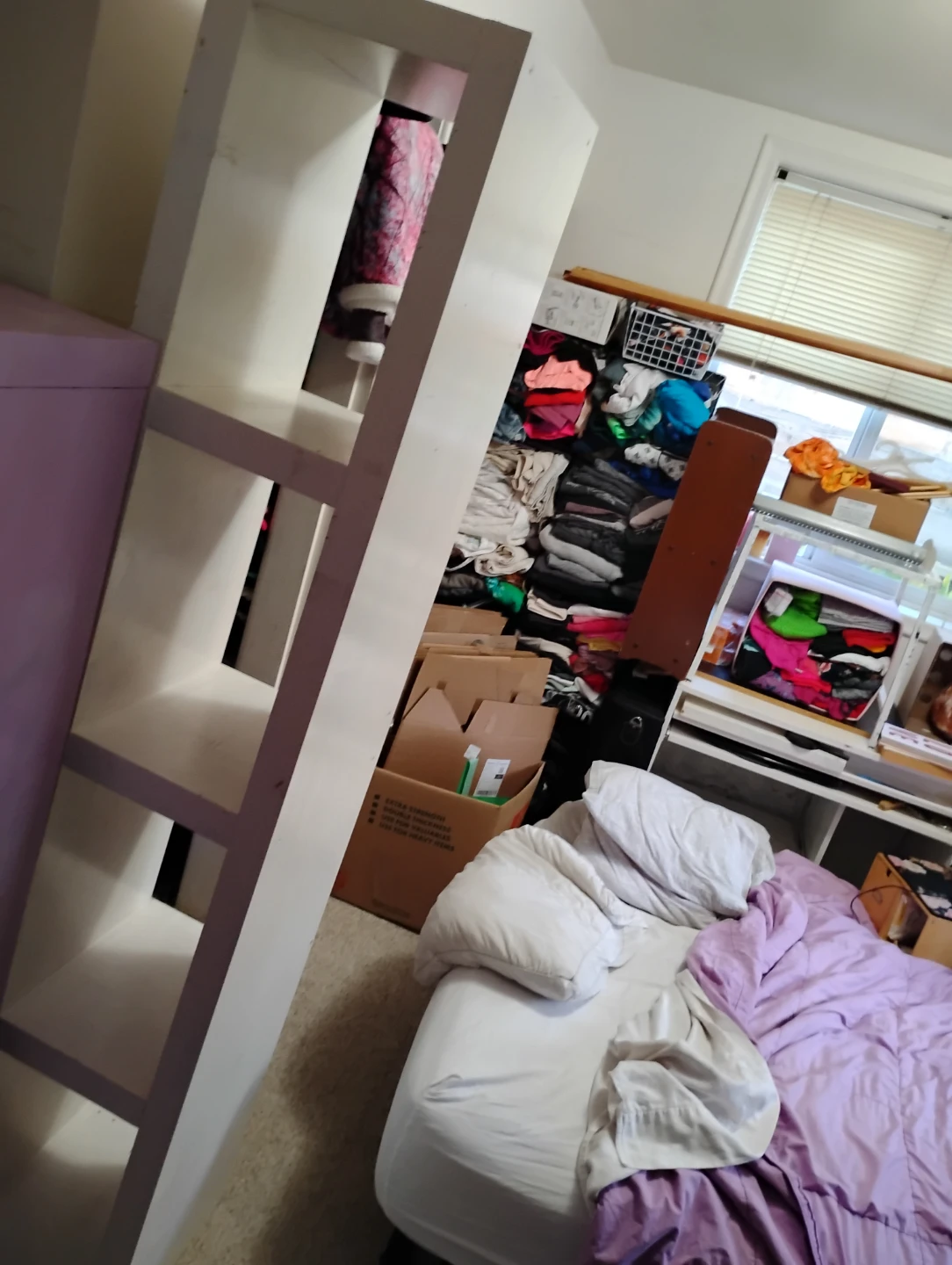 Tall white 4-shelf storage unit - photo 4