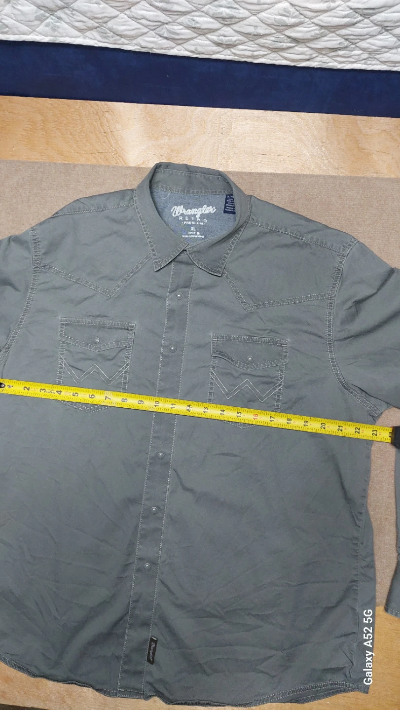 Wrangler Retro Premium Shirt - Olive Grey - XL - photo 3