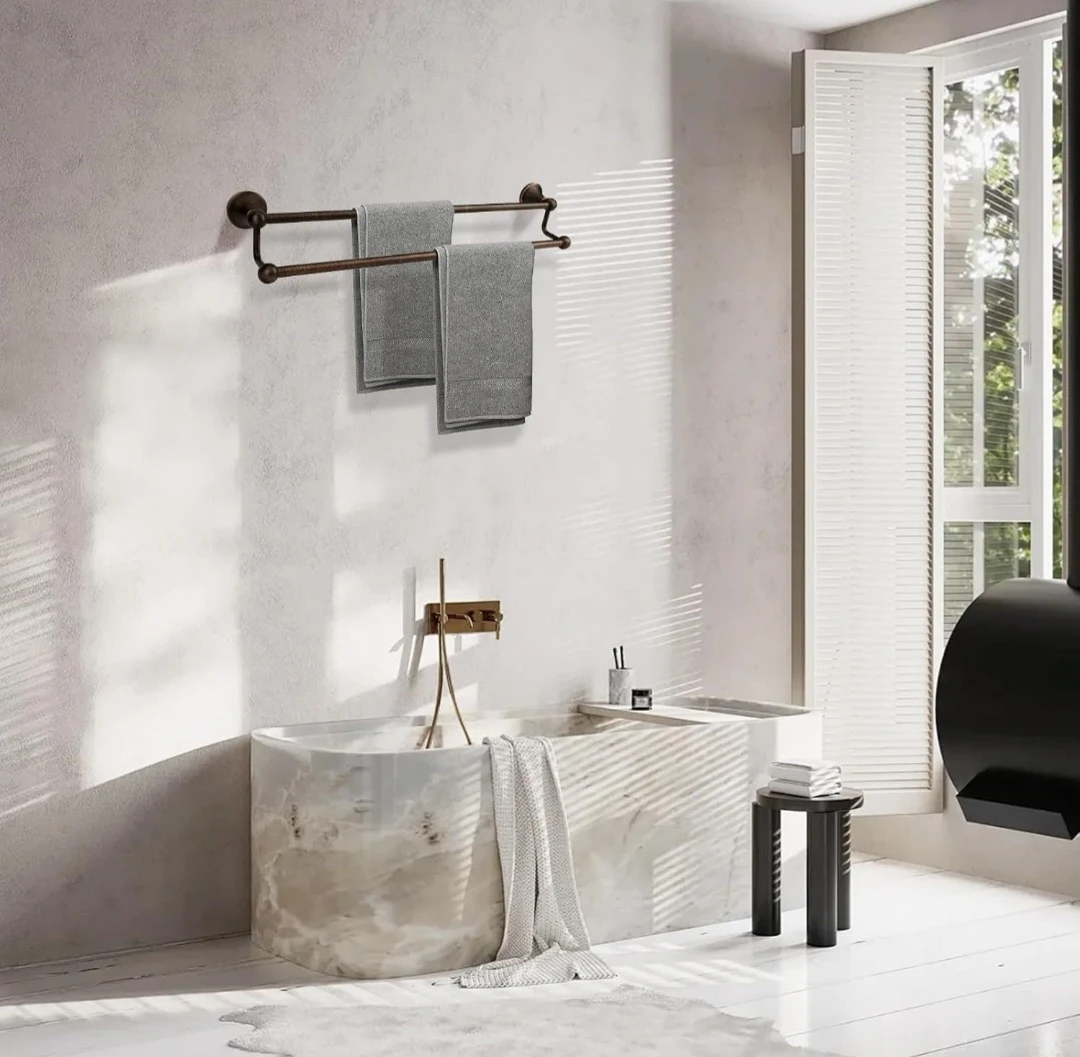 Ntipox Double Towel Bar, Bronze - photo 2