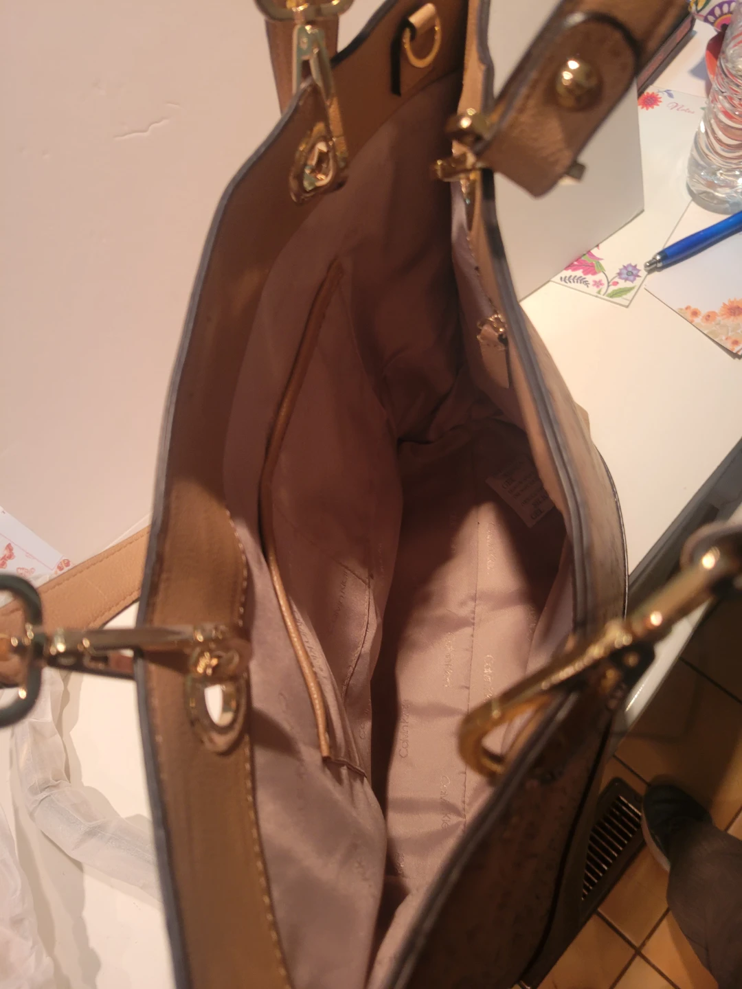 Calvin Klein Cork and Leather Tote Bag - photo 3