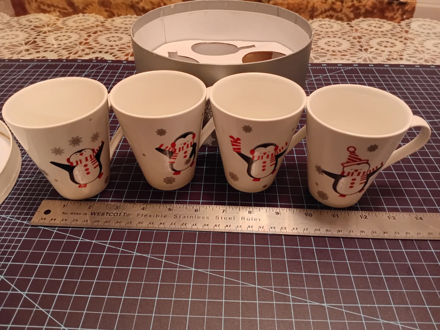 Set of 4 Penguin Holiday Mugs - photo 3
