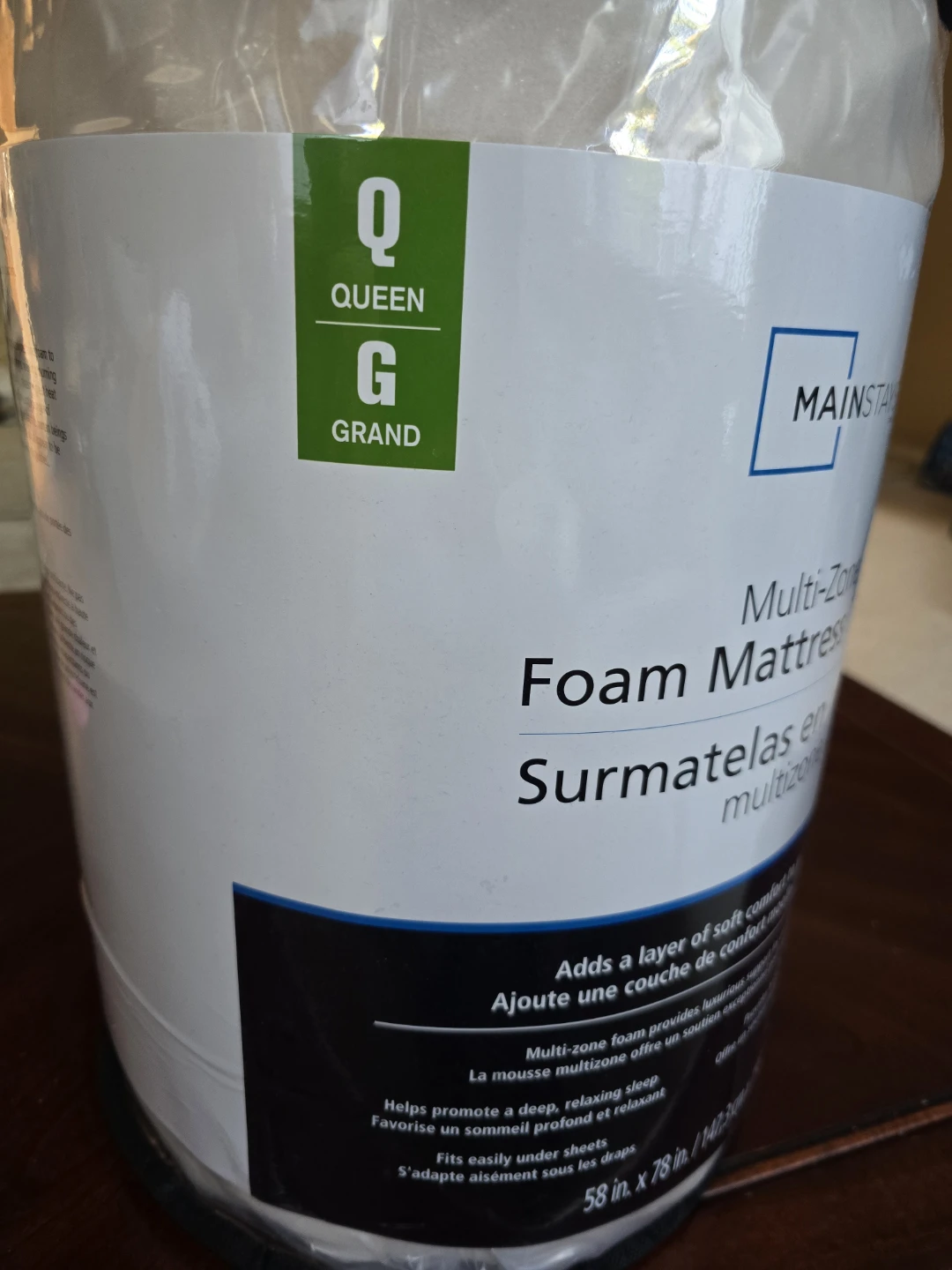 Mainstays Queen Multi-Zone Foam Mattress Topper - photo 2