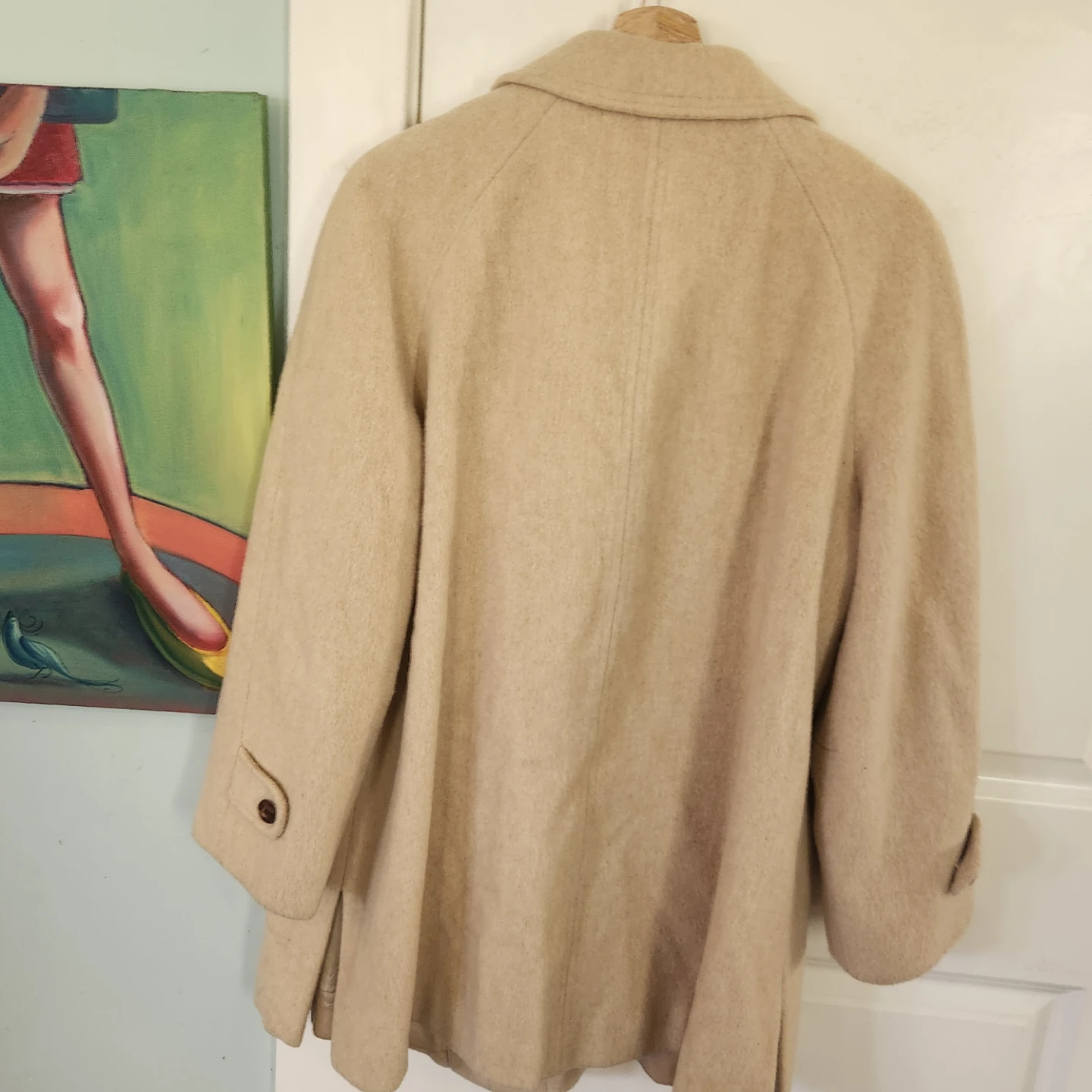 Vintage Beige Wool Coat - photo 4