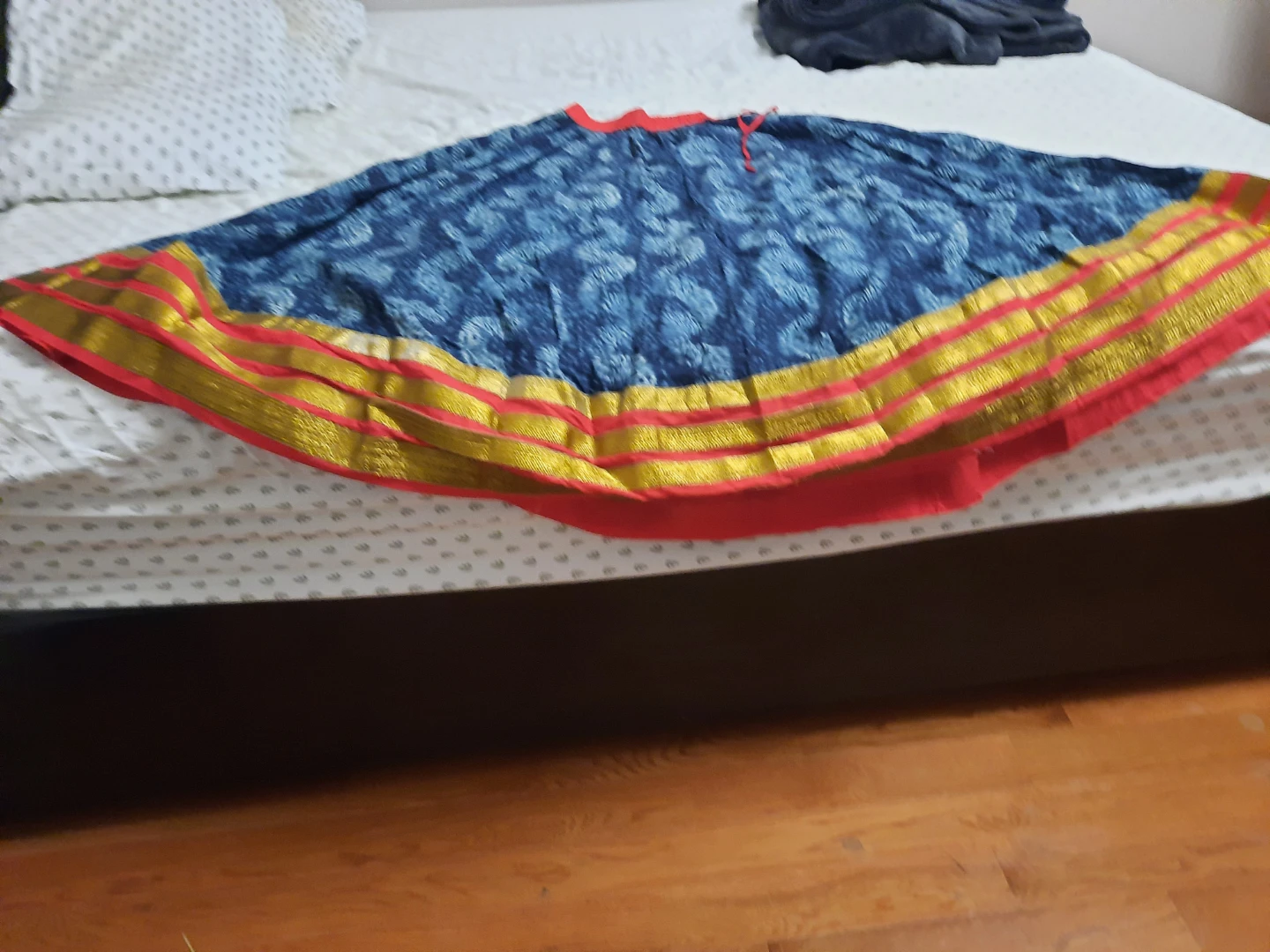 Blue and Gold Traditional Skirt