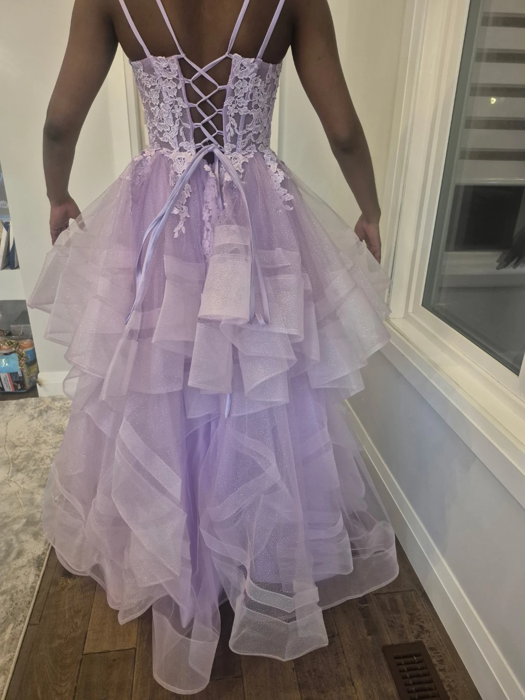 Lavender Lace Prom Dress - photo 2