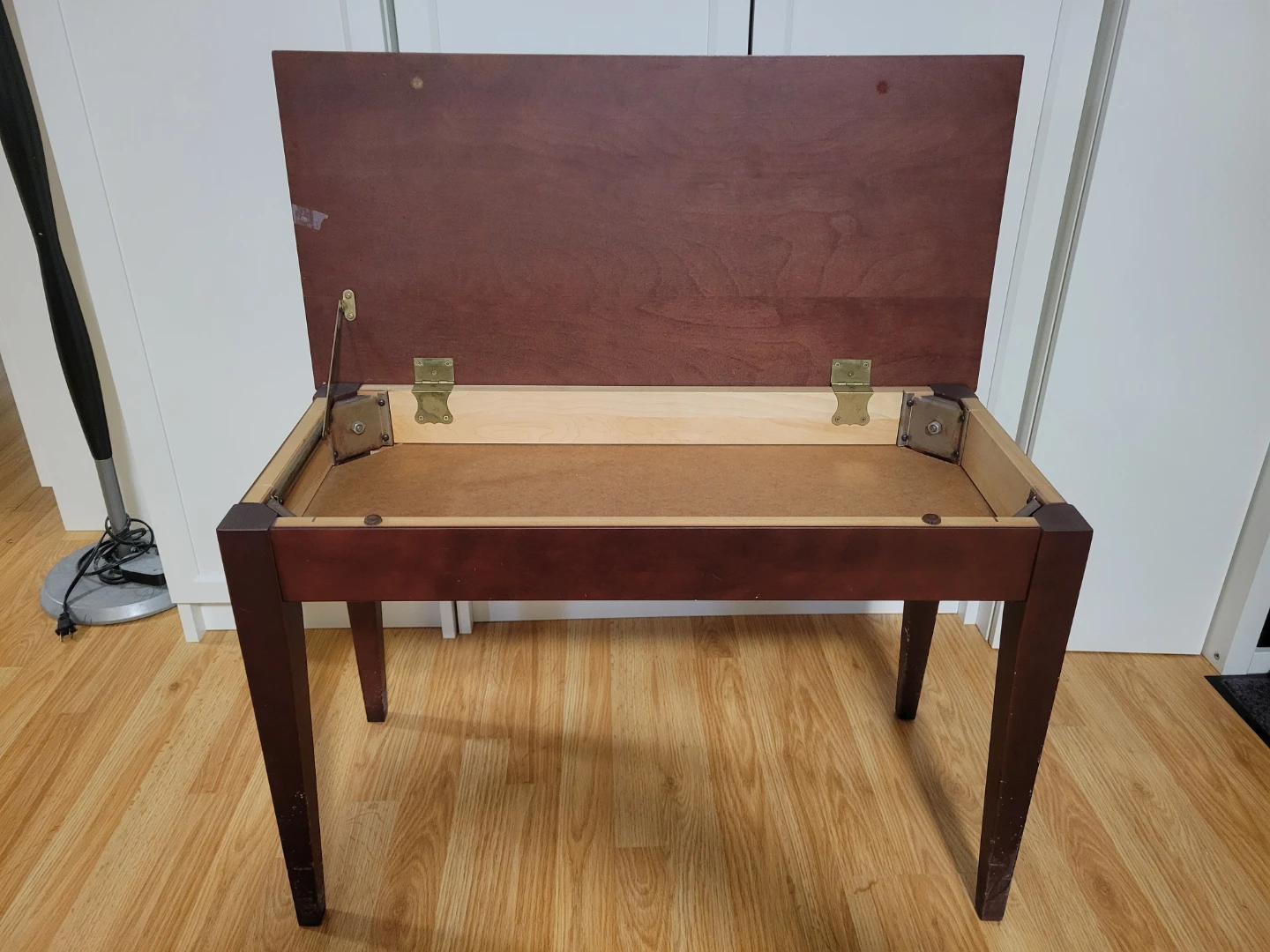 Dark Wood Storage Piano Bench - photo 2