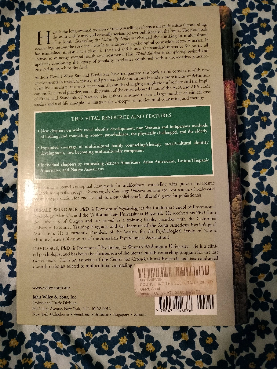 Counseling the Culturally Different: Theory and Practice - photo 2