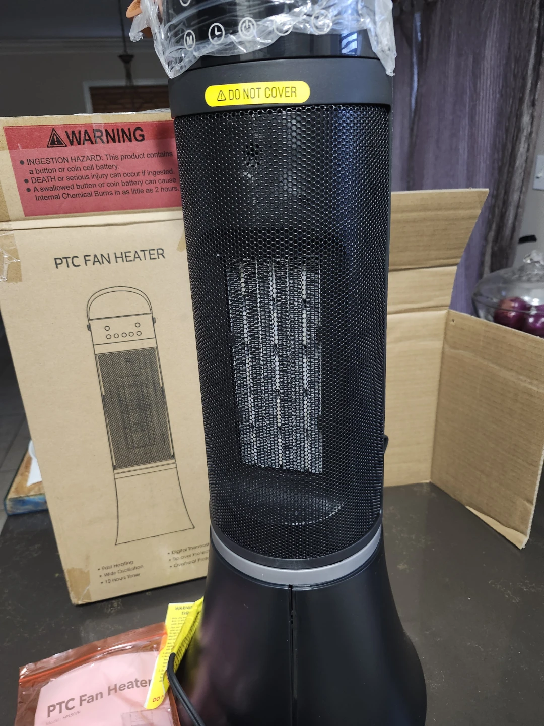 PTC Tower Fan Heater 1500 w
