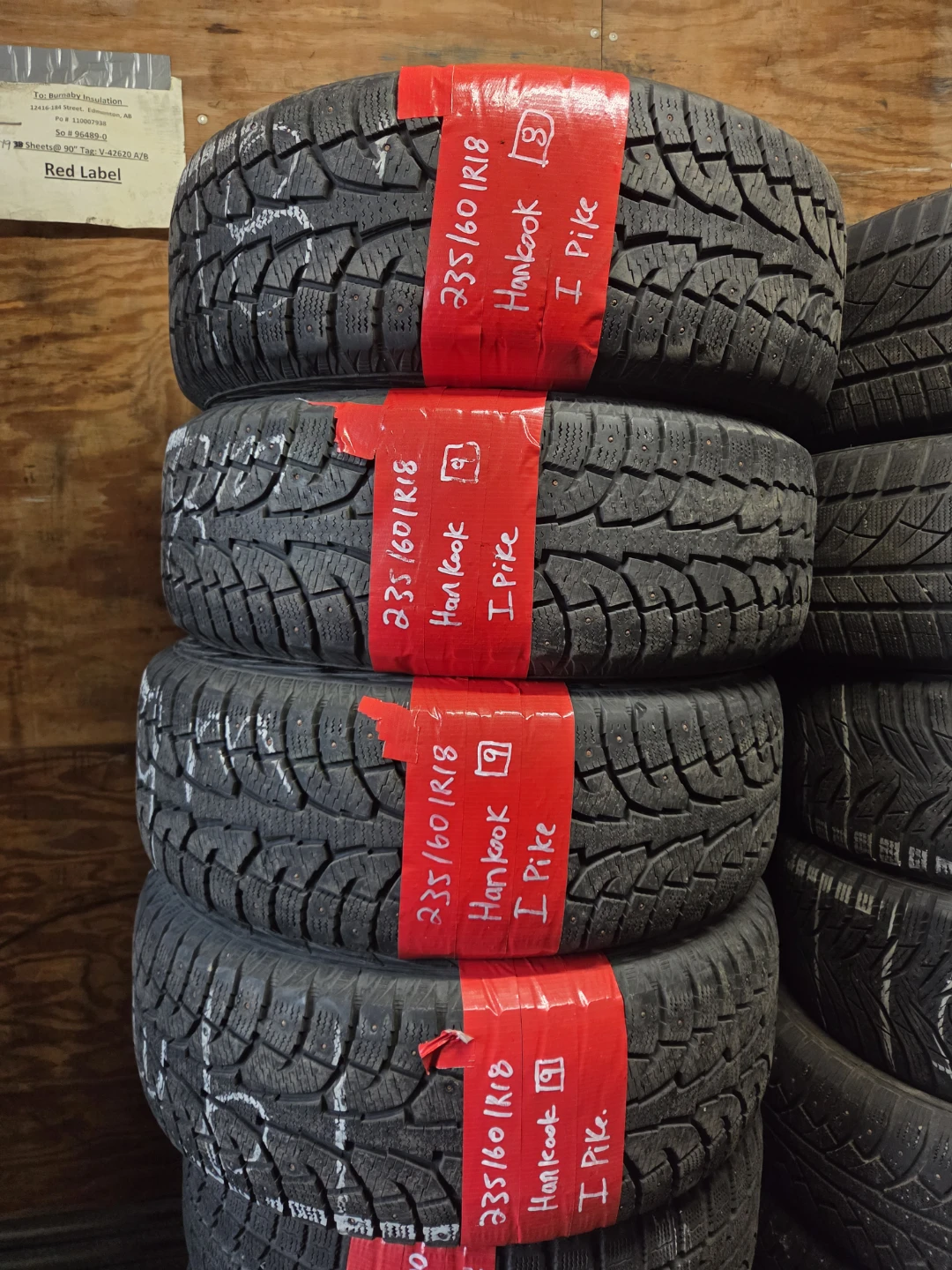 Set of 4 Hankook I-Pike Winter Tires 235/60R18