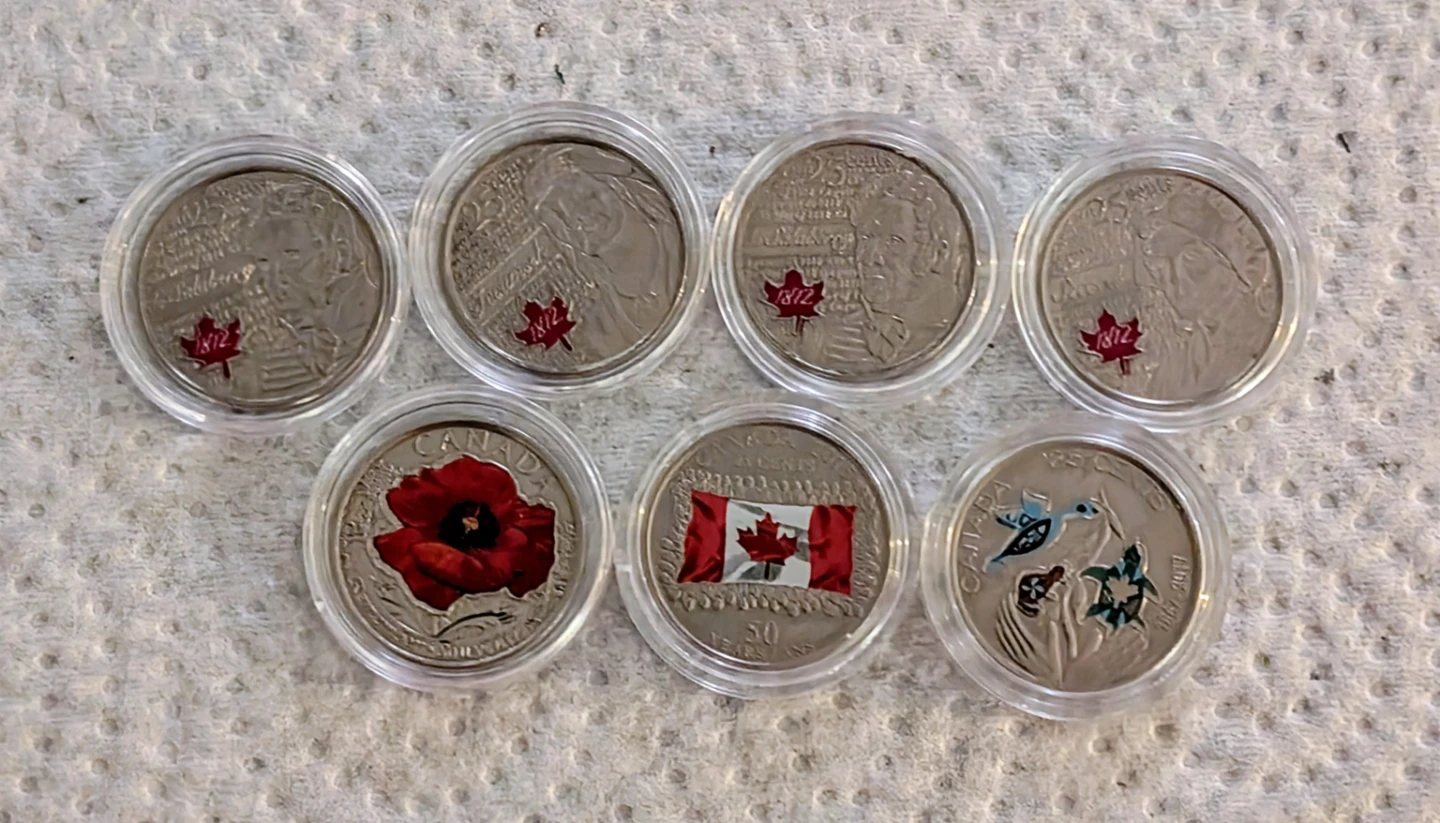 Collection of 17 Commemorative Canadian 25-Cent Coins - photo 4