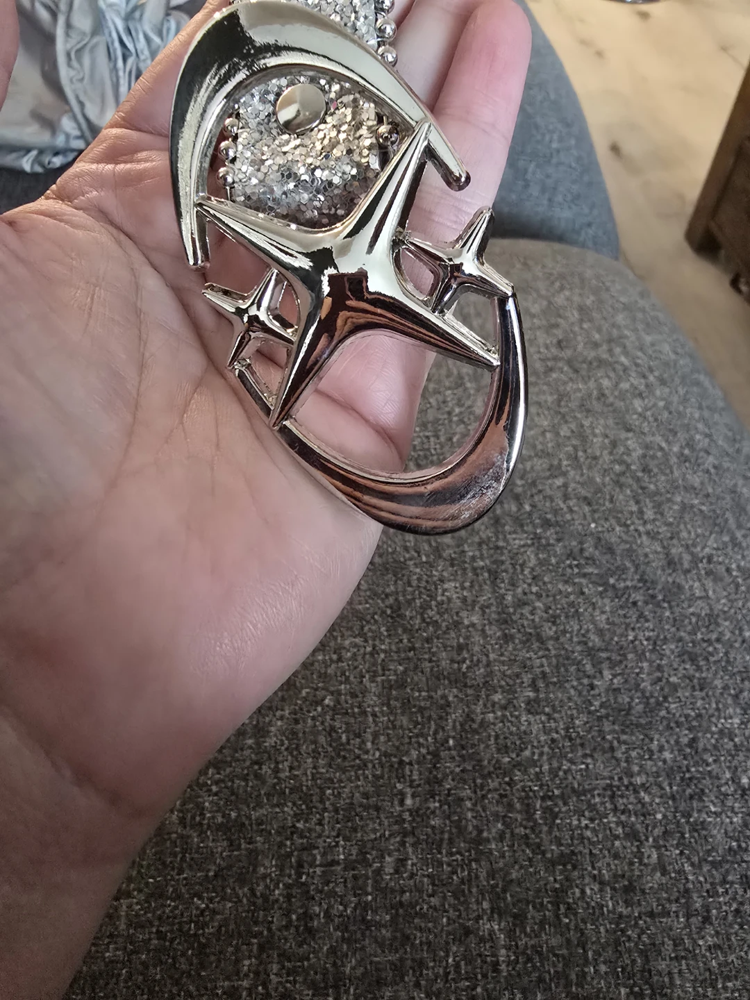 Silver Glitter Belt with Star Buckle - photo 3