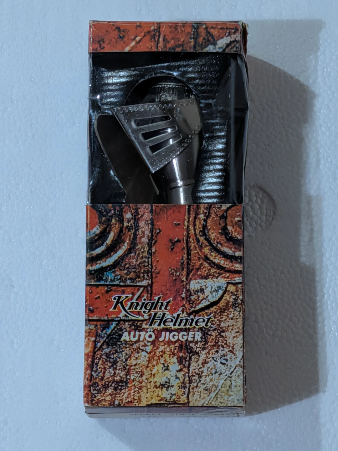 Vintage Metal Knights Helmet Bottle Stopper/Pourer