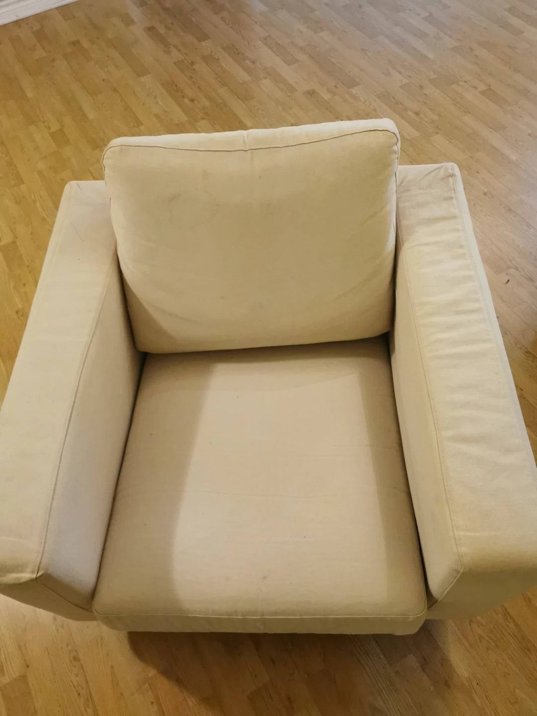 Cream armchair