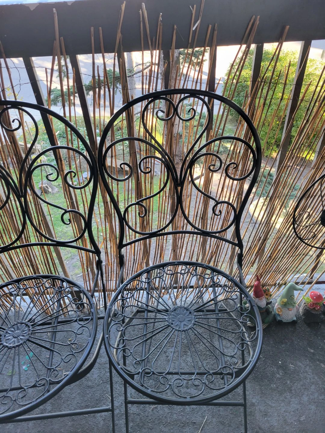 3-Piece Black Metal Bistro Set - photo 5