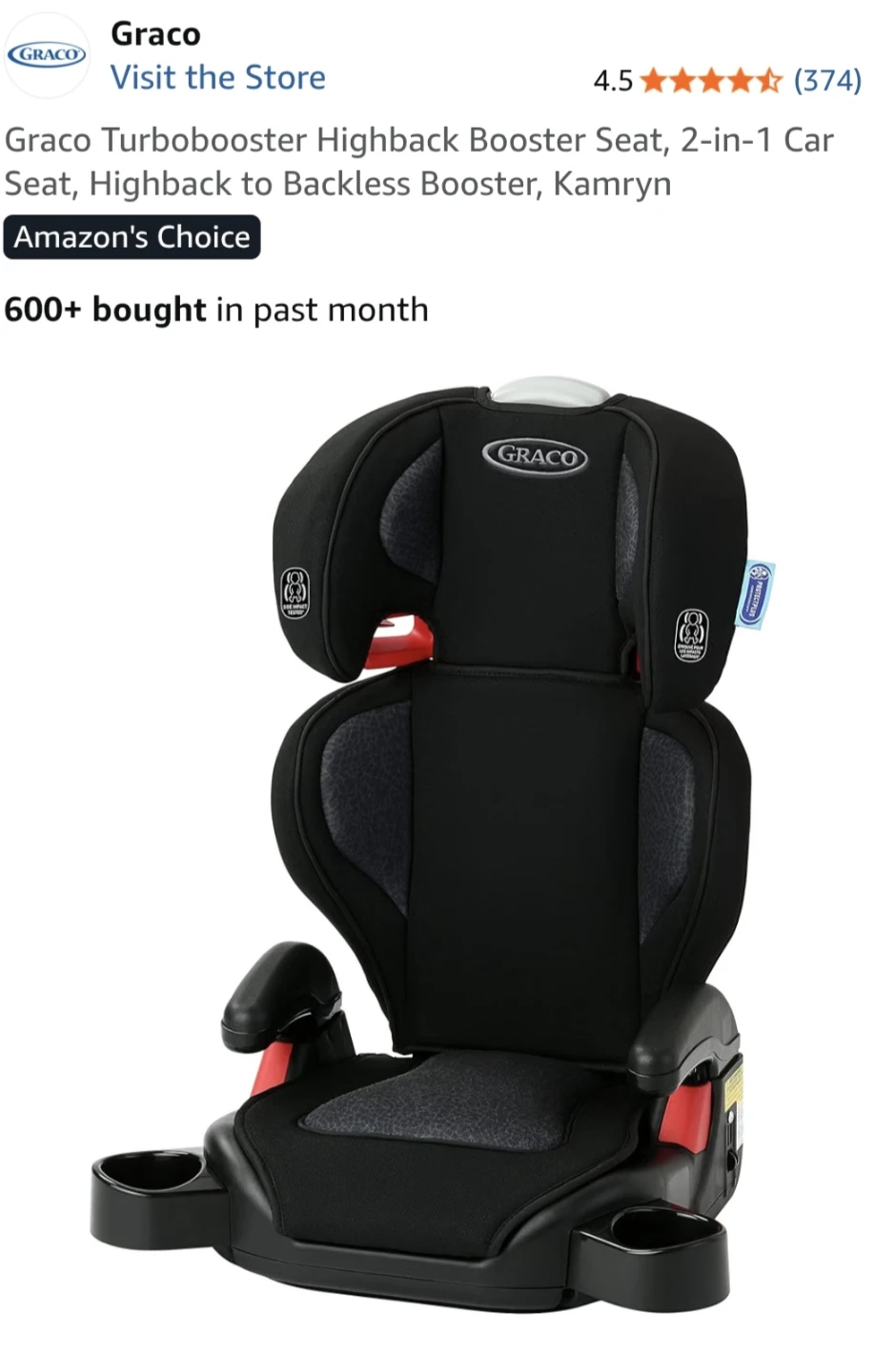 Graco TurboBooster Highback Booster Seat