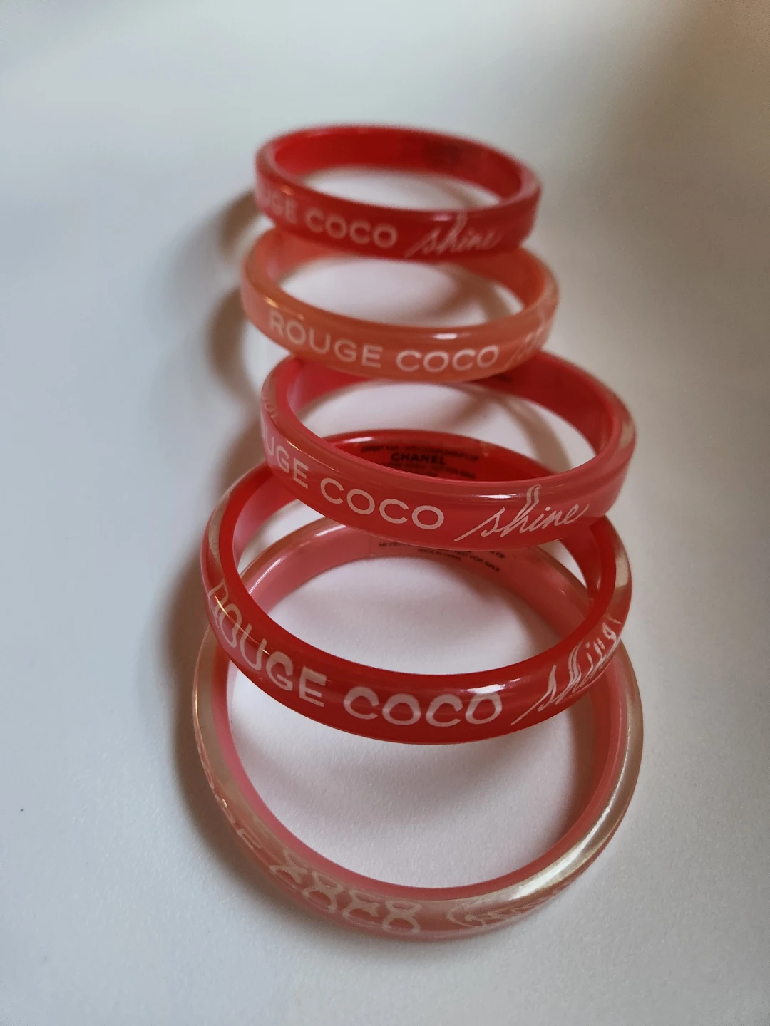 Set of 5 Chanel Rouge Coco Shine Bangles