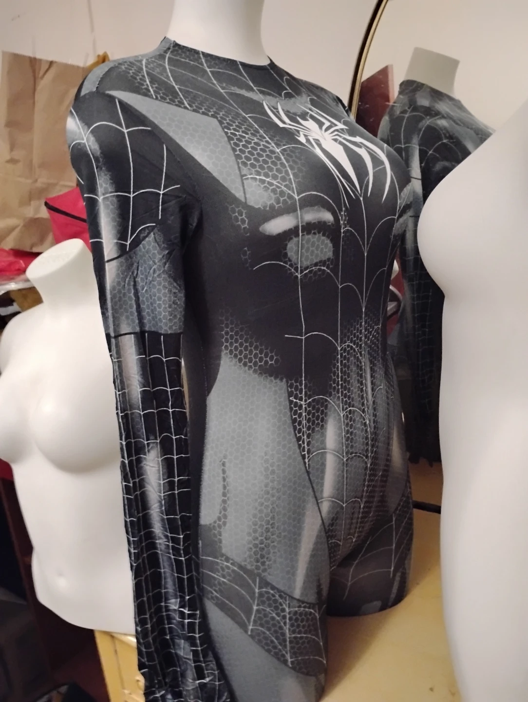 Black Spiderwoman Bodysuit Costume - photo 3
