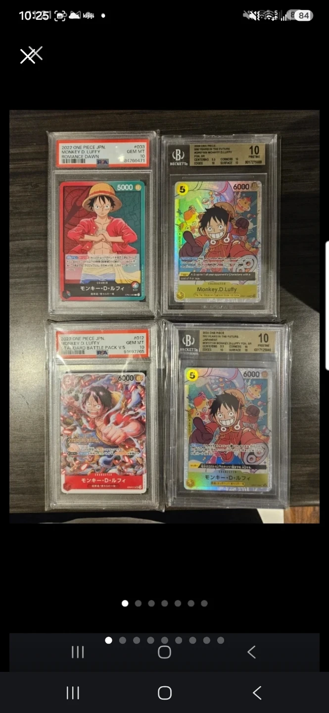 One Piece Card Game Collection with Graded Cards
